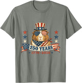 Patriotic Guinea Pig Lover Designs Funny USA Independence Day Patriotic 4th of July Guinea Pig T-Shirt - Olive Heather