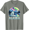 Alaska Cruise Trip Alaska Northern Lights Aurora Viewing Vacation Alaska Trip T-Shirt - Olive Heather