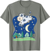 "Cow Jumps Over the Moon" Funny T-Shirts "Cow Jumps Over the Moon" Hilarious T-Shirt T-Shirt - Olive Heather