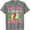 Funny Guinea Pig Gifts For Women Men Kids by DMTRY This Girl Loves Her Guinea Pig T-Shirt - Olive Heather