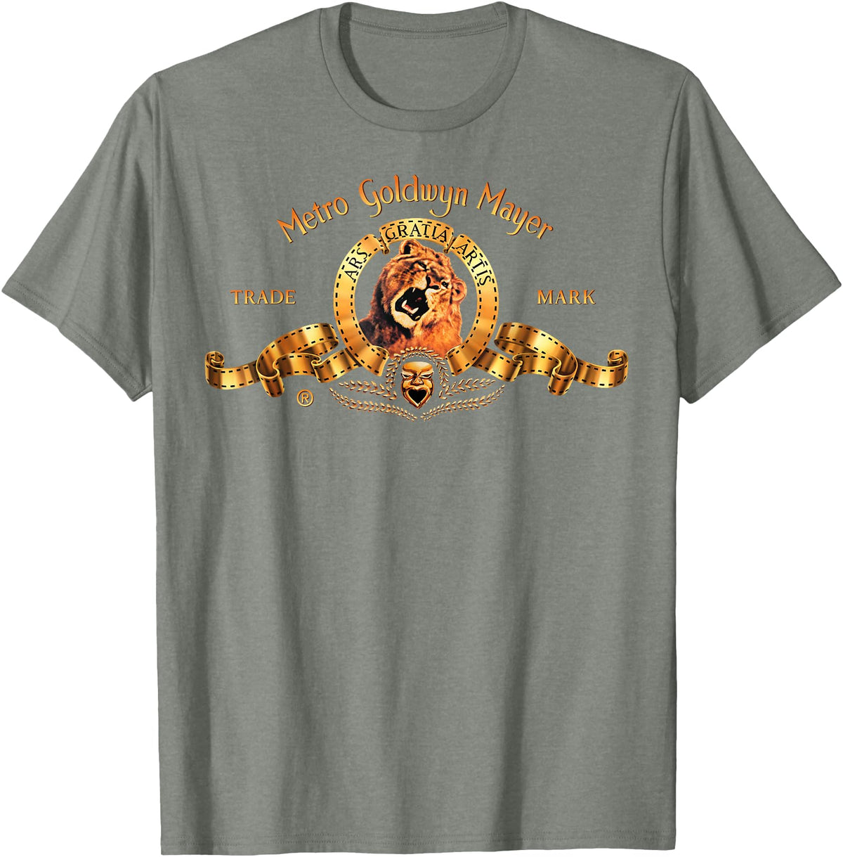 MGM Classic Lion Logo T-Shirt - Olive Heather