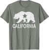 California Bear Souvenirs California State Flag Republic Of California T-Shirt - Olive Heather