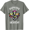 Cute Cow Herder Lady Animal Farm Lover Designs Funny Hanging with My Heifers Gift for Women Cow Farmer Girl T-Shirt - Olive