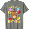 Hiking Lover Design Its My 8th Birthday Teddy Bear T-Shirt - Olive Heather