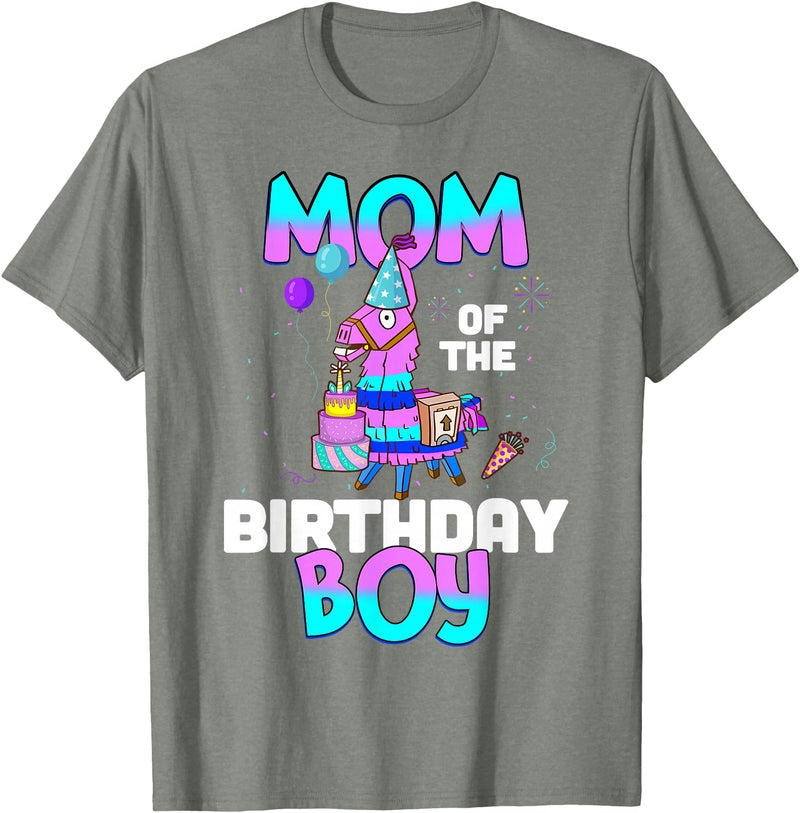 Llama Boys Kids Lovers Creations Llama Mom Shirt - Birthday Boy’s Cute Matching Party Outfit T-Shirt - Olive Heather