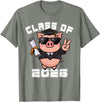 Peace Sign Hand Animal Class of 2026 Graduation Peace Sign Hand Pig Class of 2026 Graduation T-Shirt - Olive Heather