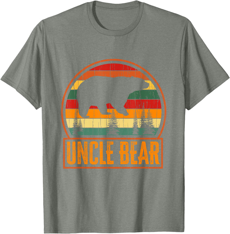 Aneisha Family Bear Matching Tee Uncle Bear Family Bear Matching T-Shirt - Olive Heather