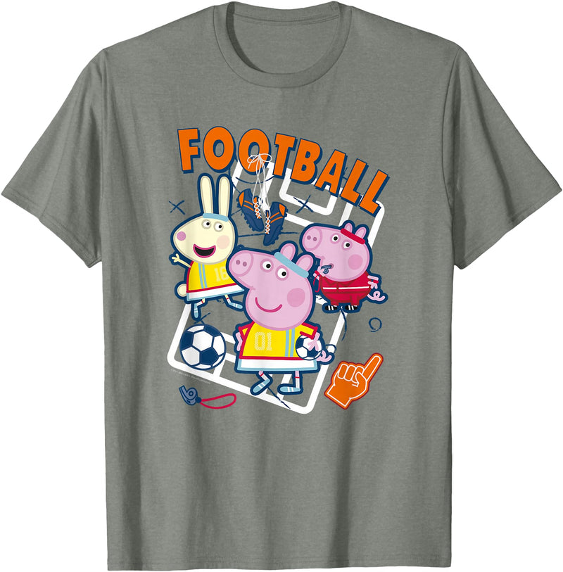 Peppa Pig Summer Games 2021 Football T-Shirt - Olive Heather