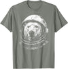 Funny Polar Bear Astronomy Space Retro Astronaut Polar Bear Lovers Space Galaxy T-Shirt - Olive Heather