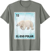 Polar Bear Mexican Tee El Oso Polar Mexican Polar Bear Cards T-Shirt - Olive Heather