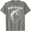 Miftees Grumpy Old Man Club Grumpy Old Bear T-Shirt - Olive Heather