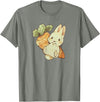 Cute Watercolor Kawaii Kids Girls Women Carrot Bunny Lover Hoodie in Olive Heather