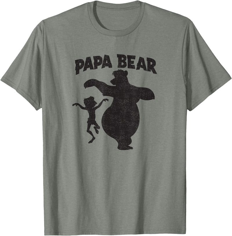 Disney Jungle Book Papa Bear Father's Day T-Shirt - Olive Heather