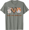Peace love guinea pigs t -shir t Peace Love Guinea Pigs Gift for Guinea Pigs Lover T-Shirt Small - Olive Heather