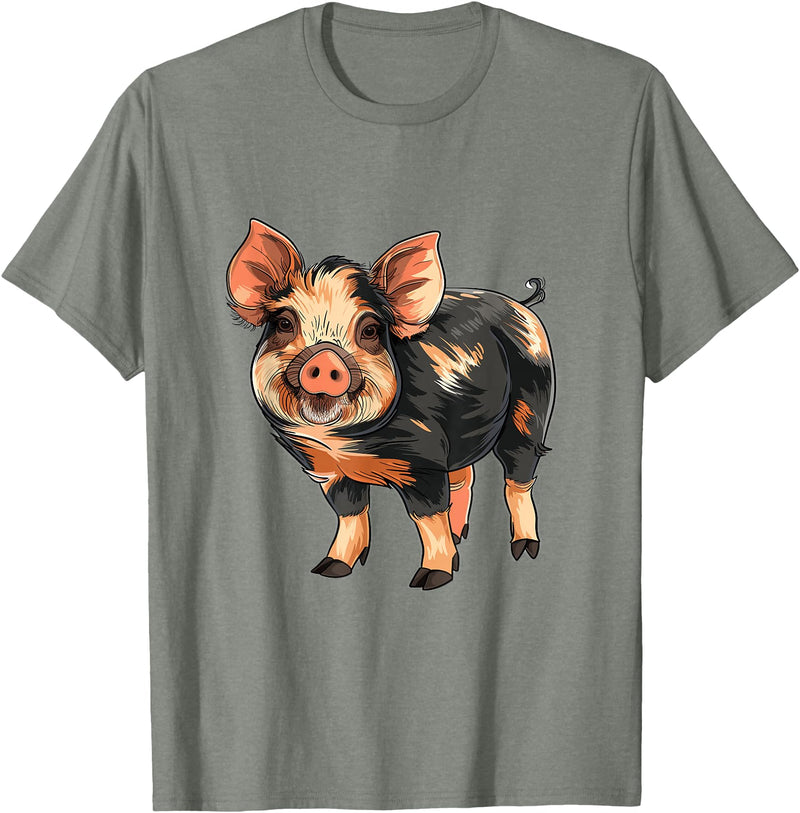 Kune Kune Pig Accessories & KuneKune Clothes Kune Kune Pig Breeder Kune Kune Lover Kune Kune Pig Girl T-Shirt - Olive Heather