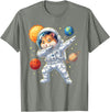 Hamster Astronaut Dabbing Funny Space Animal for Kids T-Shirt - Olive Heather