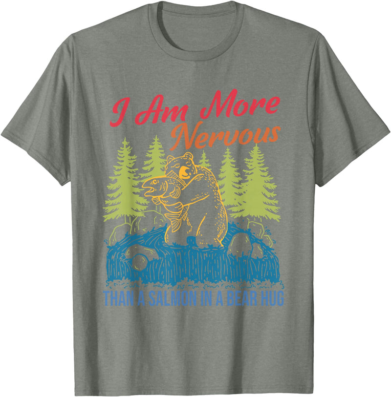 I Am More Nervous Than A Salmon In A Bear Hug Vintage T-Shirt - Olive Heather