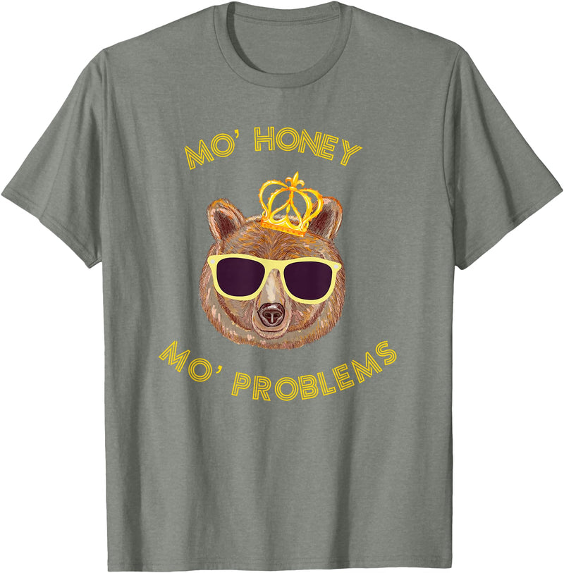 Funny Bear TShirts For All Mo Honey Mo Problems Funny Bear Shirt T-Shirt - Olive Heather