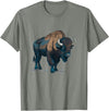 Buffalo Animal Buffalo Bison Animal Costume for Boys and Girls T-Shirt - Olive Heather
