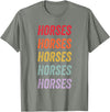 horses Apparel Horses T-Shirt - Olive Heather