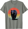 Wowsome! Retro Vintage Black Bear T-Shirt - Olive Heather