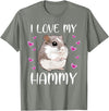 I Love My Hammy Cute Chinese Dwarf Hamster Pet Owner Graphic T-Shirt - Olive Heather