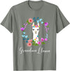 ALPACA FANS, LAMA LOVERS DESIGNS Cute Grandma Llama for Alpaca Fans T-Shirt - Olive Heather