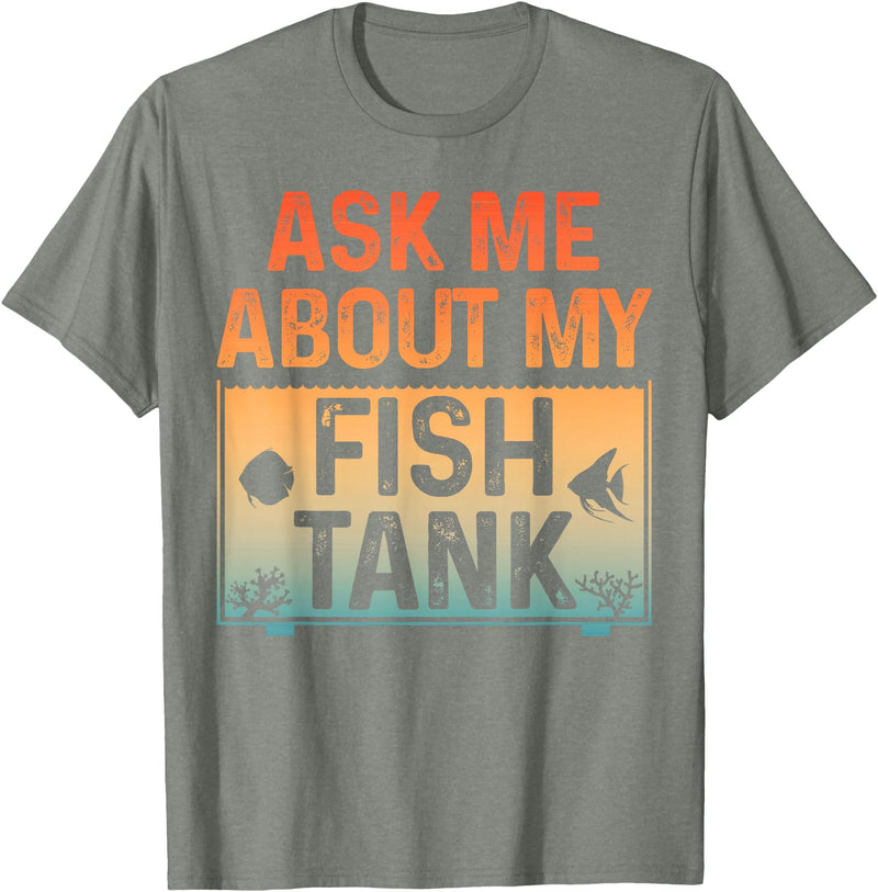 Funny Aquarium Gift Fish Tank Accessories & Stuff Funny Fish Tank Art for Men Women Fish Tank Aquarium Lover T-Shirt - Olive Heather