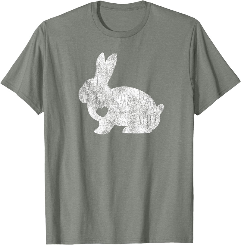 Love Bunny Rabbit Lover Animal Pet Owner Easter Gift T-Shirt in Olive Heather