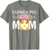 Cute Cavy Mama Breeder Fancier Piggie Accessories Guinea Pig Mom Stuff Floral Cavy Lover T-Shirt - Olive Heather