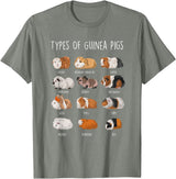 Funny Guinea Pig Sayings Design Shop Guinea Pig Types Of Guinea Pigs T-Shirt - Olive Heather