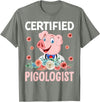 Funny Pig Farm Piggy Farmer Farming Gifts DAIMMER Certified Pigologist T-Shirt - Olive Heather