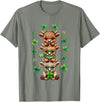 St Patricks Day Highland Cow Lucky Irish Shamrock Funny St Patrick's Day Highland Cow Lucky Shamrock Irish T-Shirt - Olive