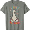 Funny Llama Yoga T-Shirt Llama Llamaste T-Shirt - Olive Heather