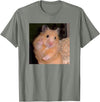 Hamster Meme Peace Sign Funny Pet Owner Trendy T-Shirt - Olive Heather