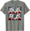Polar Bears Lover Xmas Photo Booth Men Women Kids Polar Bear Wearing Santa Outfit Winter Christmas T-Shirt - Olive Heather
