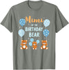 Balloons Birthday Party Matching Family Tee Birthday Bear Grandma Mimi Of The Birthday Boy T-Shirt - Olive Heather