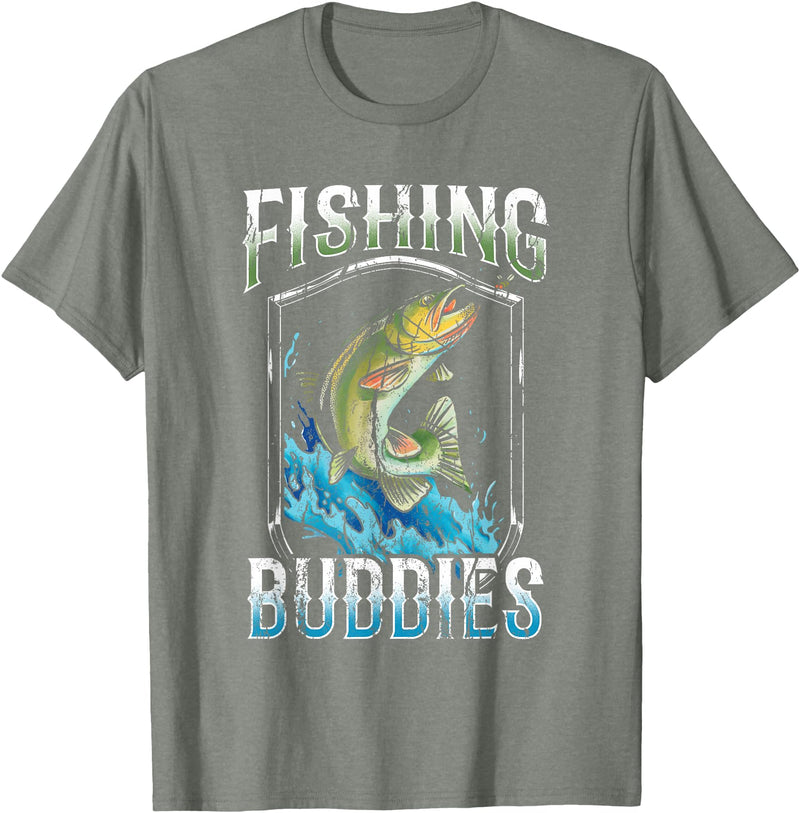 Fishing Buddy Fish Favorite Friends Fishing Buddies Fisher Buddy Fisherman T-Shirt - Olive Heather