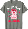 Cute Valentine Pig Apparel For Animals Lover My Pig Is My Valentine Apparel Animals Lover Gifts T-Shirt - Olive Heather