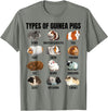 Educational Science Ideas Types of Guinea Pigs Educational Cavy Enthusiast Adults Kids T-Shirt - Olive Heather