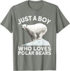 Polar Bear Gift Polar Bear Accessories & Stuff Cool Polar Bear For Boys Kids Polar Bear Lover Arctic Animal T-Shirt - Olive Heather