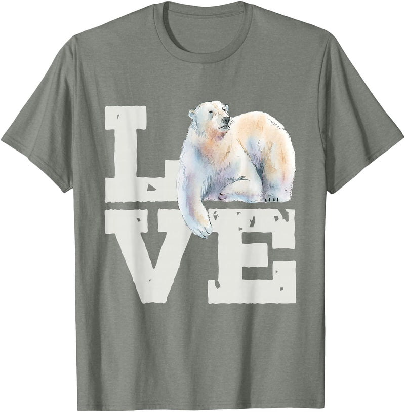 Funny Polar Bear Shirts Polar Bear Lover Zookeeper Zoo Animal Lover Wildlife T-Shirt - Olive Heather