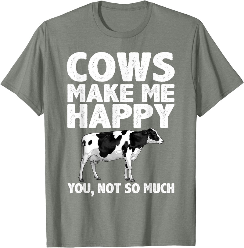 Cow Gift Cow Lover Accessories Cattle Farmer Stuff Cool Cow Art For Men Women Cow Farmer Dairy Cows Farm Animal T-Shirt -