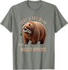 Just A Fat Bear With A Grizzly Appetite Fish Salmon T-Shirt - Olive Heather
