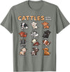 Wowsome! Cattles Animals of the World Cattle Farmer Rancher Cow Lover T-Shirt - Olive Heather