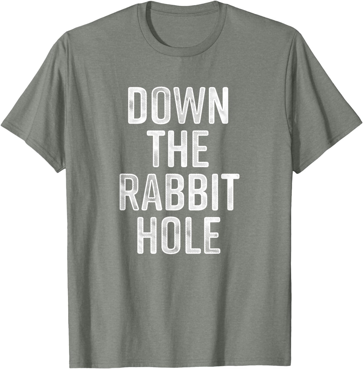 The Rabbit Hole Down T-Shirt in Olive Heather