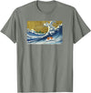 Kids Animal Wheek Cavy Mom Gift T Shirts & Hoodies Funny Retro Vintage Surfing A Great Wave Guinea Pig Lover T-Shirt - Olive Heather