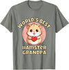 Cute World's Best Hamster Grandpa Grandfather T-Shirt - Olive Heather