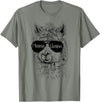 Mama Llama Funny Animal Apparel Llama Lover Mama Llama T-Shirt - Olive Heather