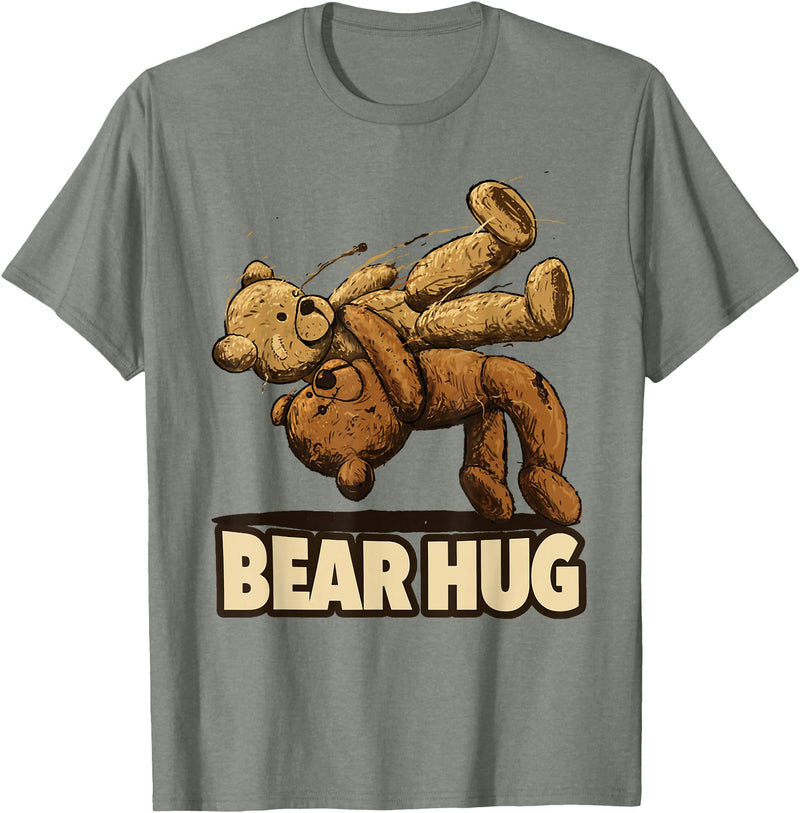 Bear Hug Wrestling Bear Hug - Wrestling bears T-Shirt - Olive Heather
